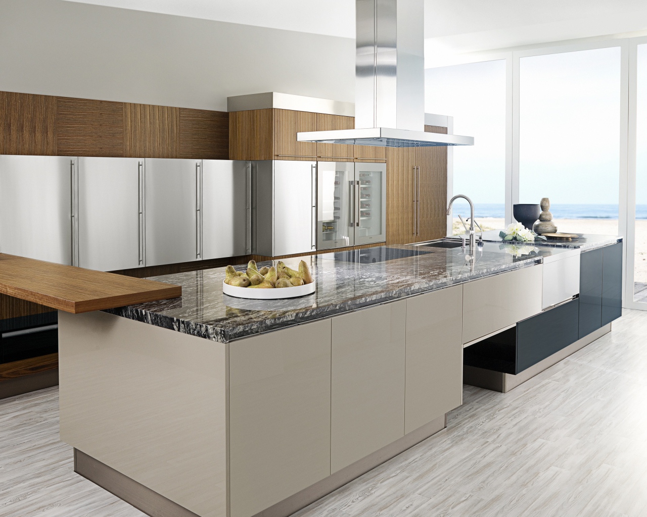 Много пространства в кухне