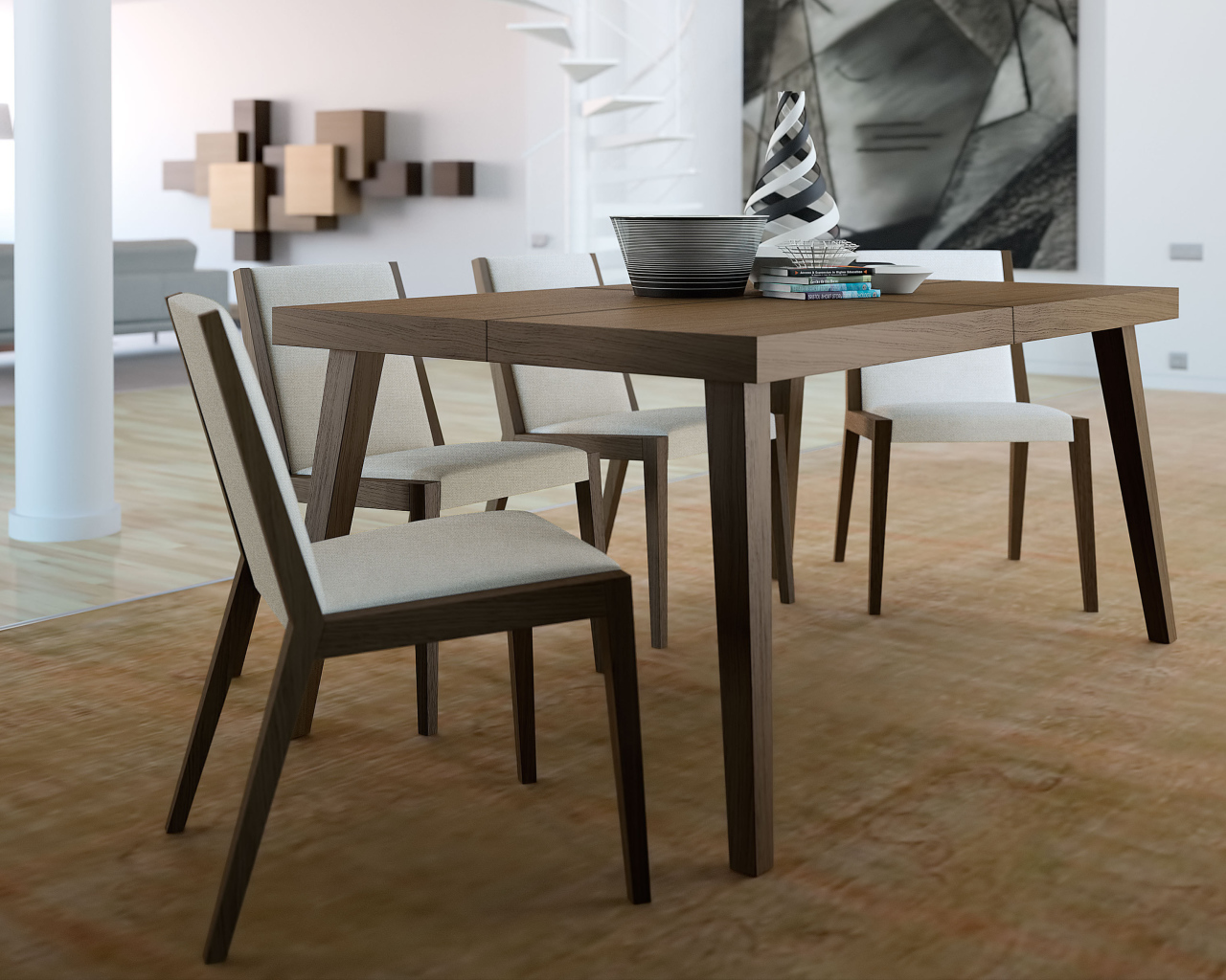 Аккуратная мебель в столовой