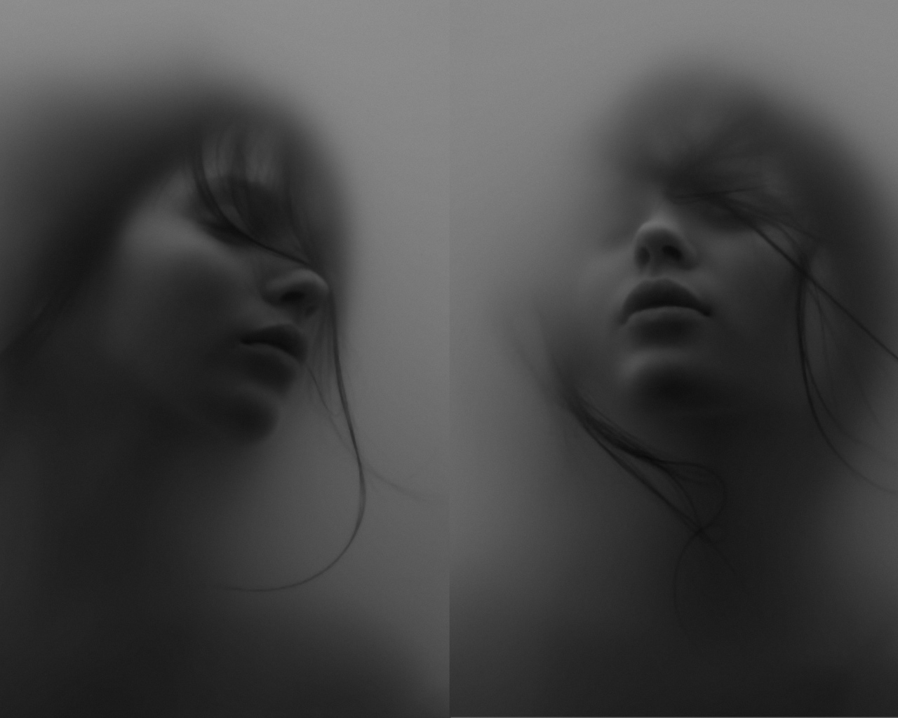 Фотография девушки в тумане