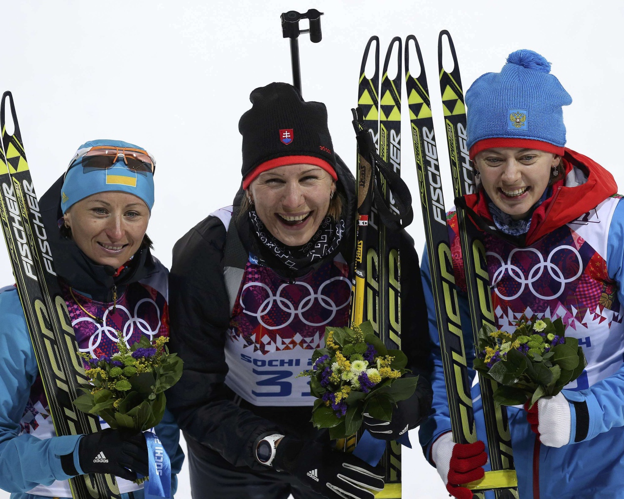 Российская биатлонистка  Ольга Вилухина на олимпиаде в Сочи