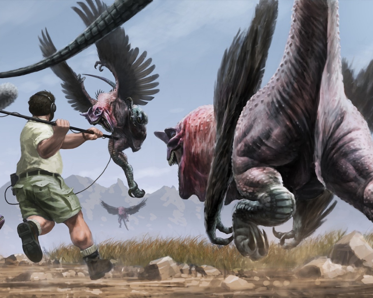 Звукооператор охотится за динозаврами