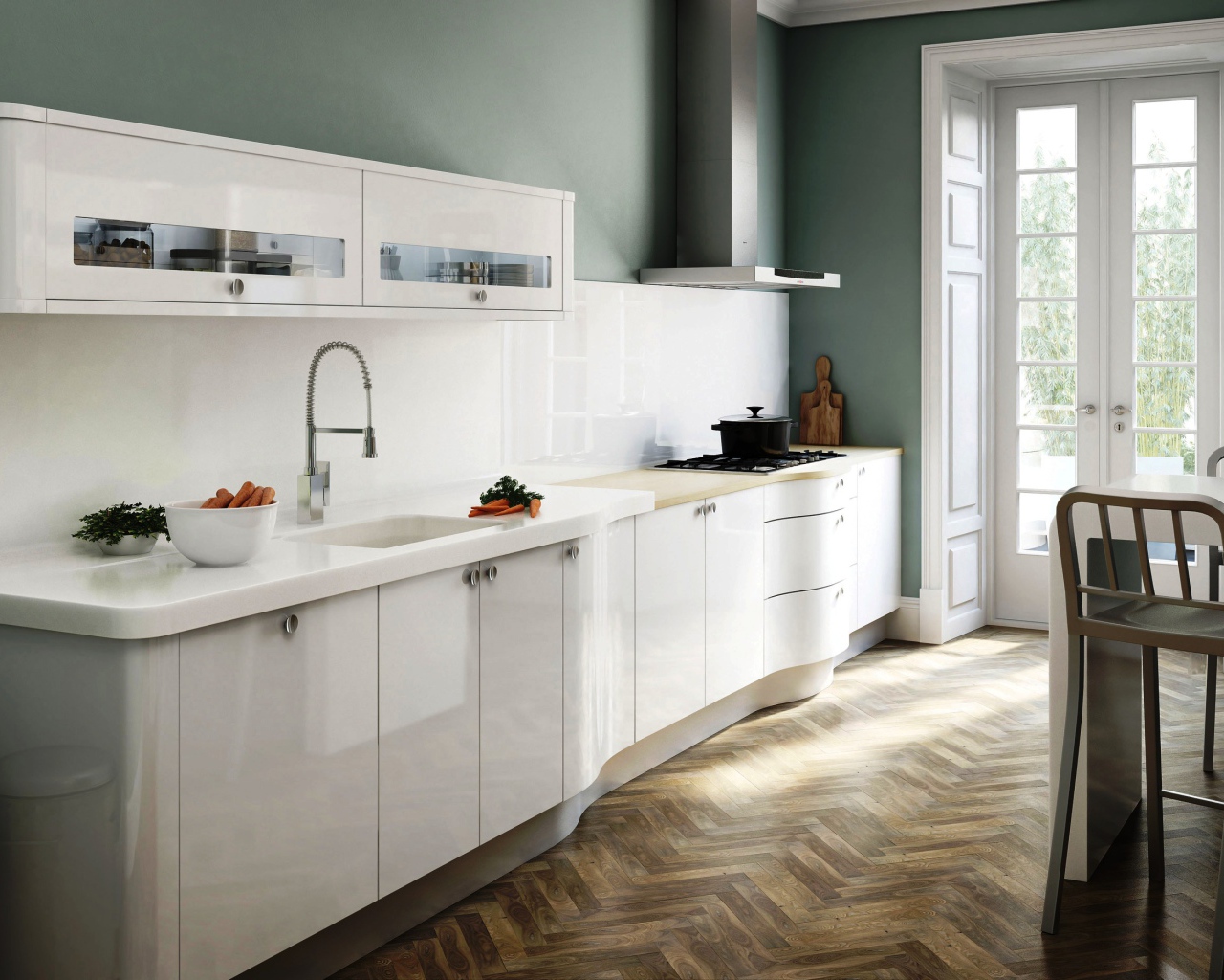 Строгий дизайн кухни