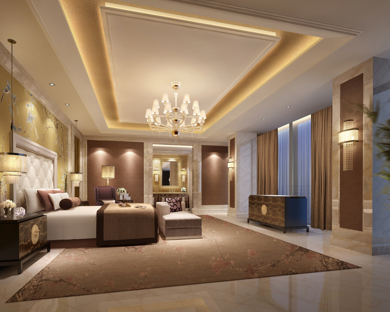 Спальня в стиле люкс