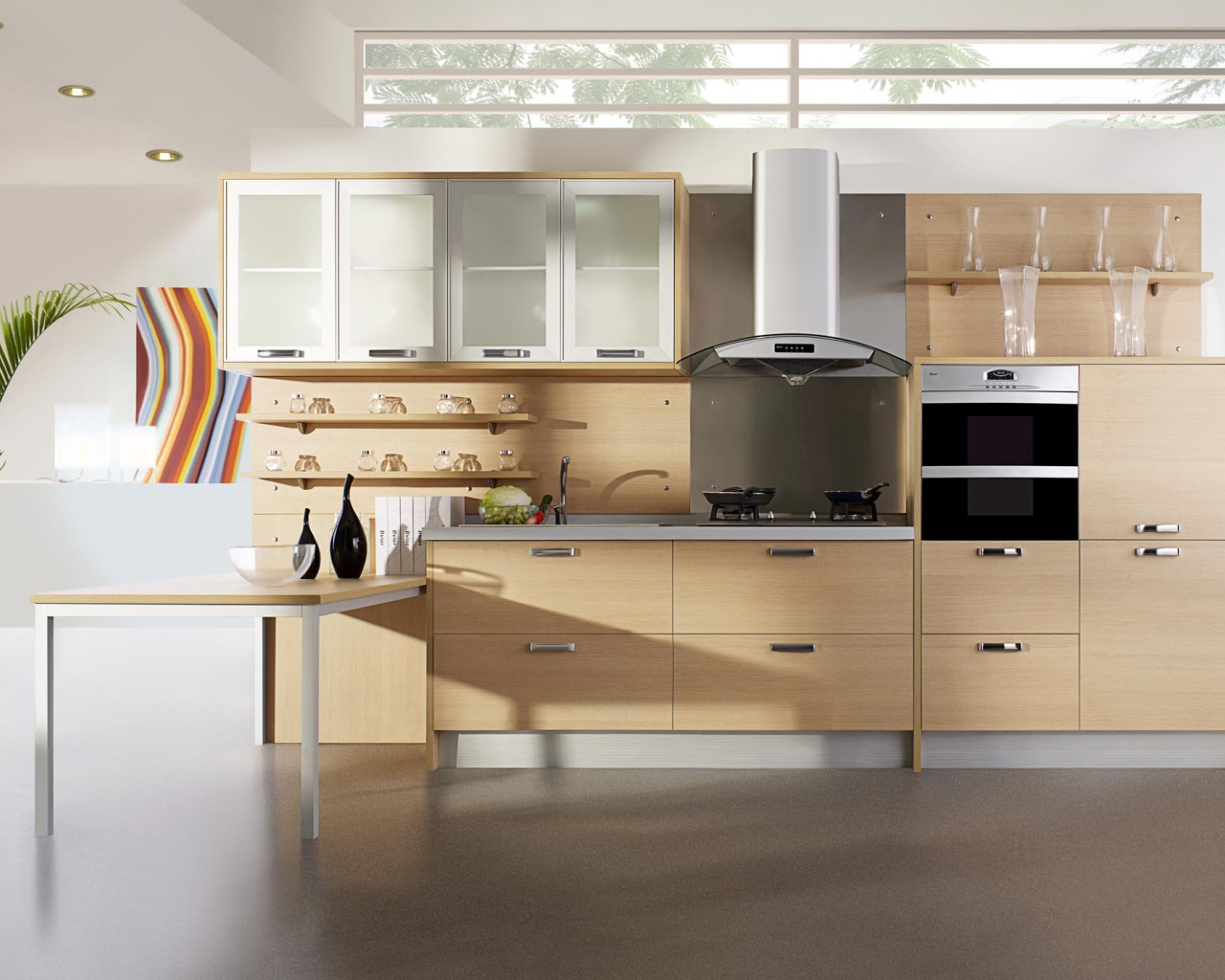 Стильная светлая кухня