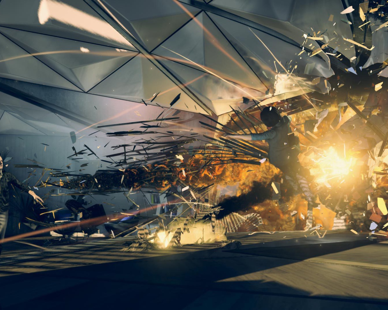 Взрыв в игре Quantum Break