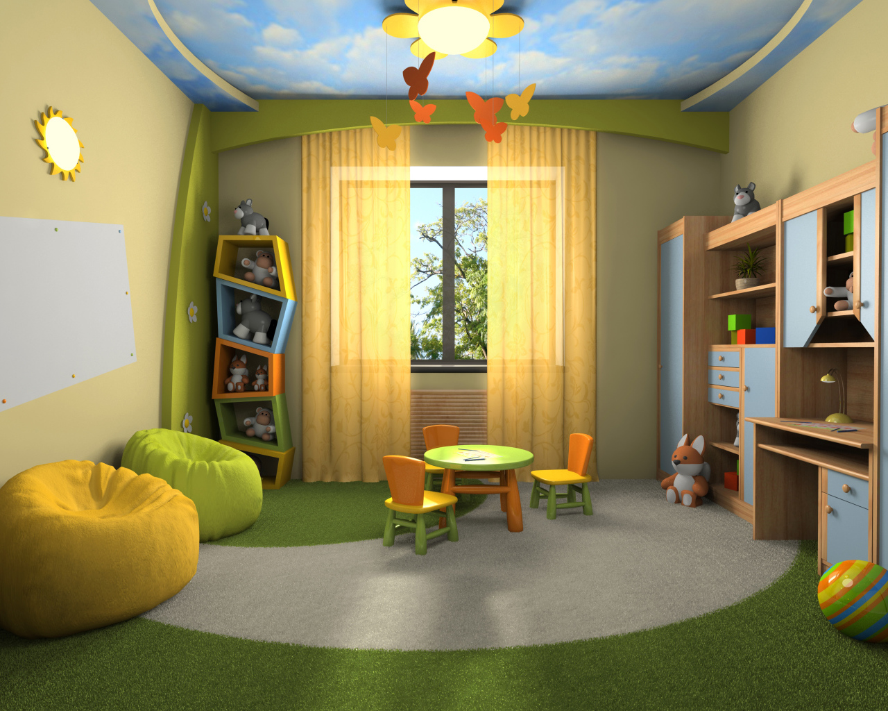 Необычный декор детской