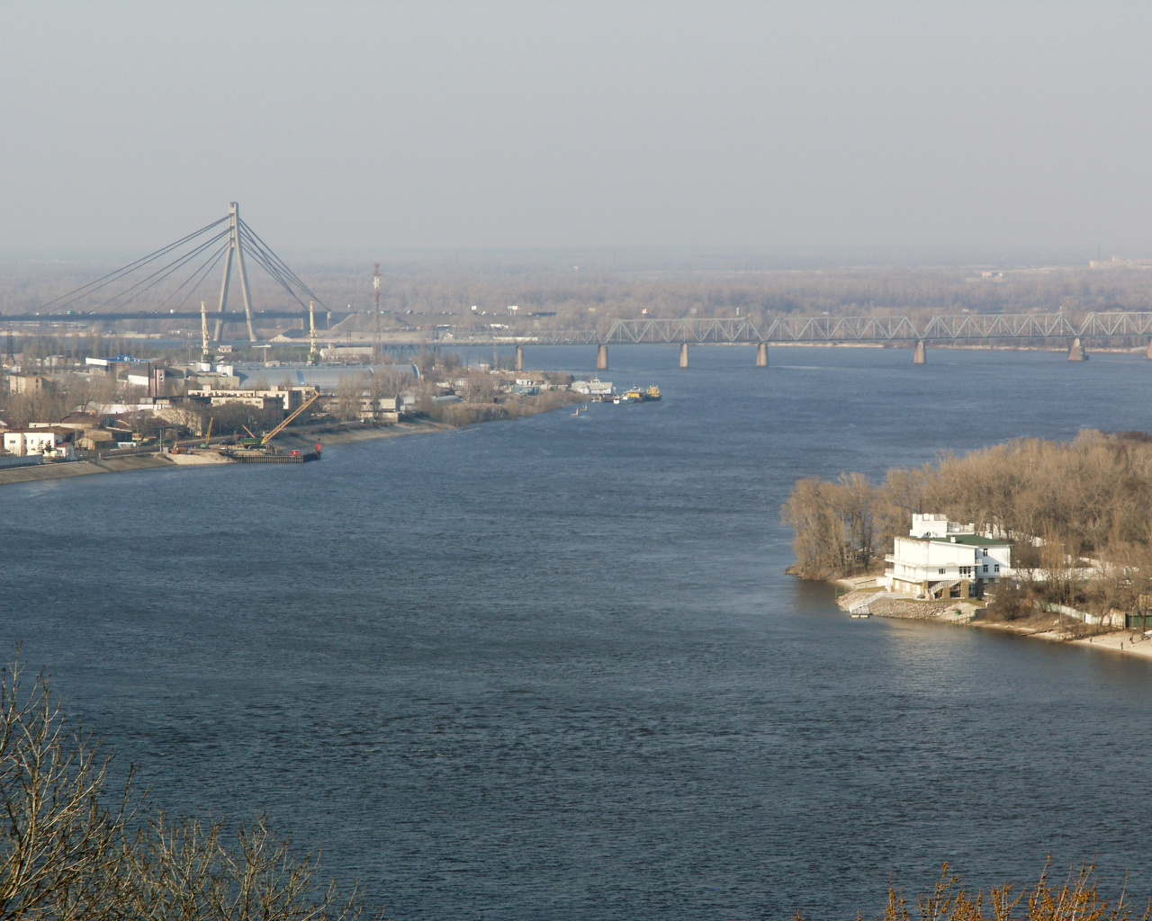 Вид на Днепр в Киеве