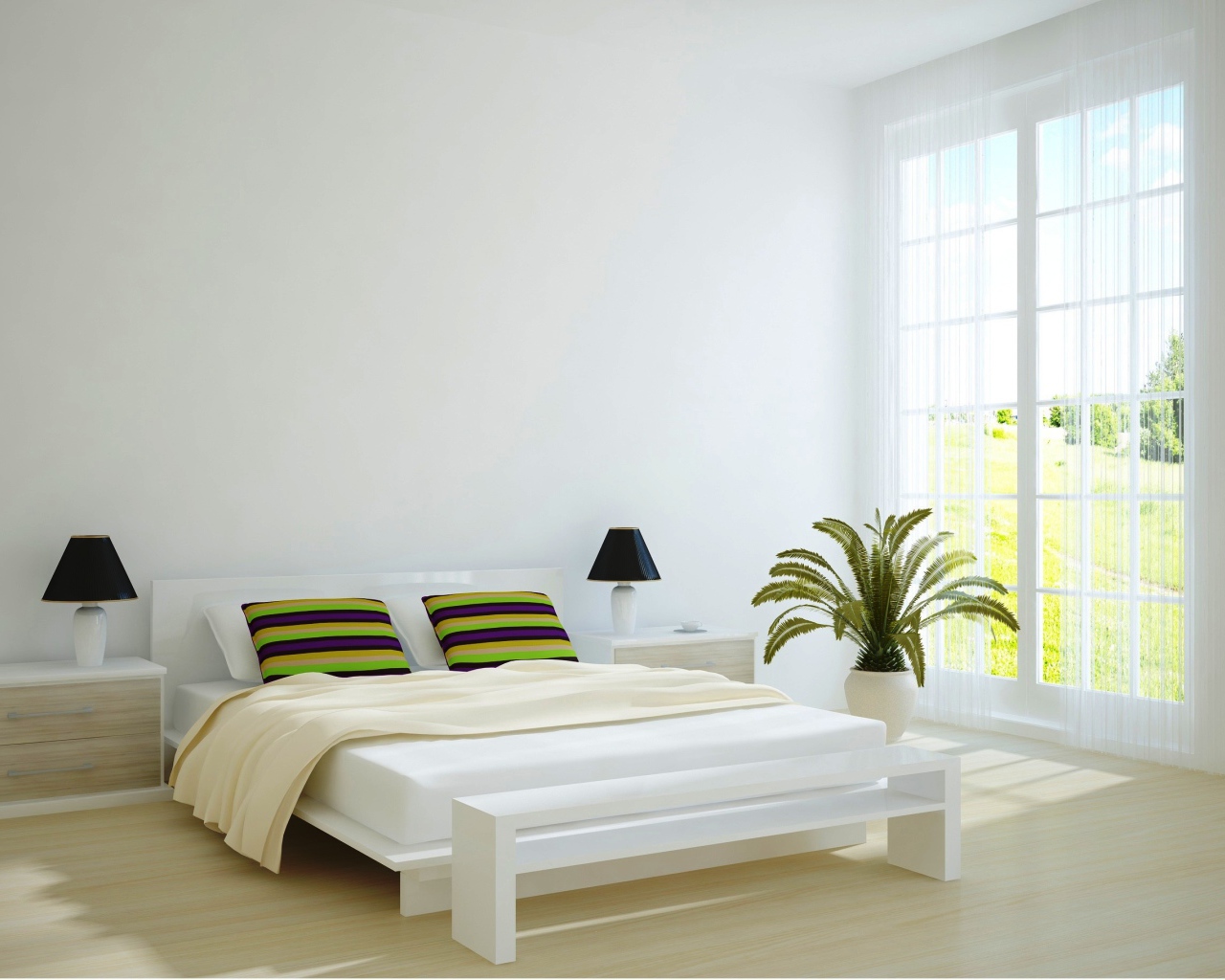 Белый стиль для спальни