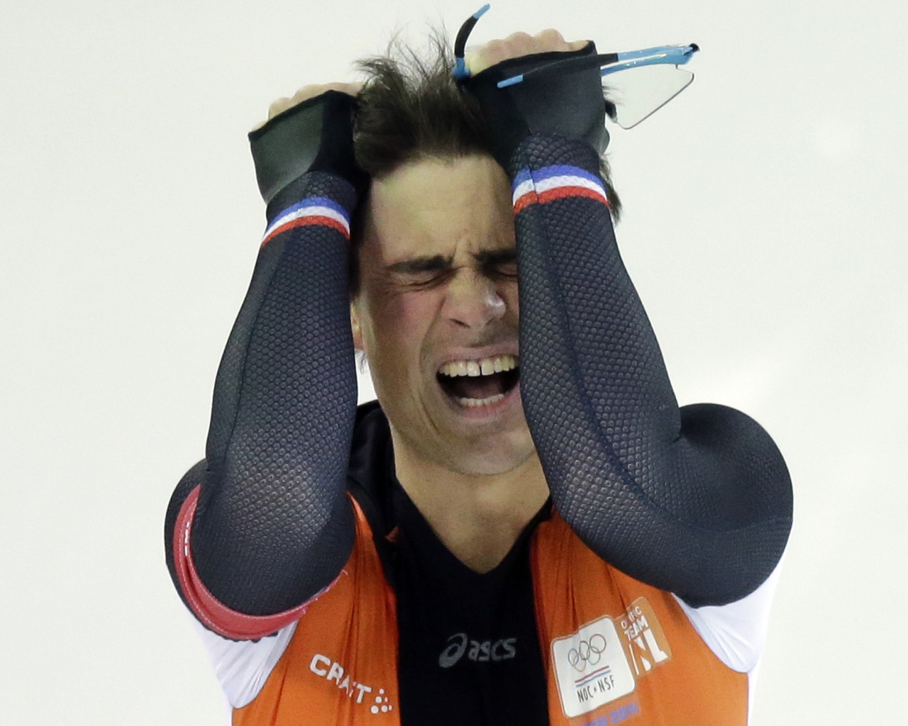 Обладатель серебряной медали в дисциплине скоростной бег на коньках Ян Смеекенс на олимпиаде в Сочи