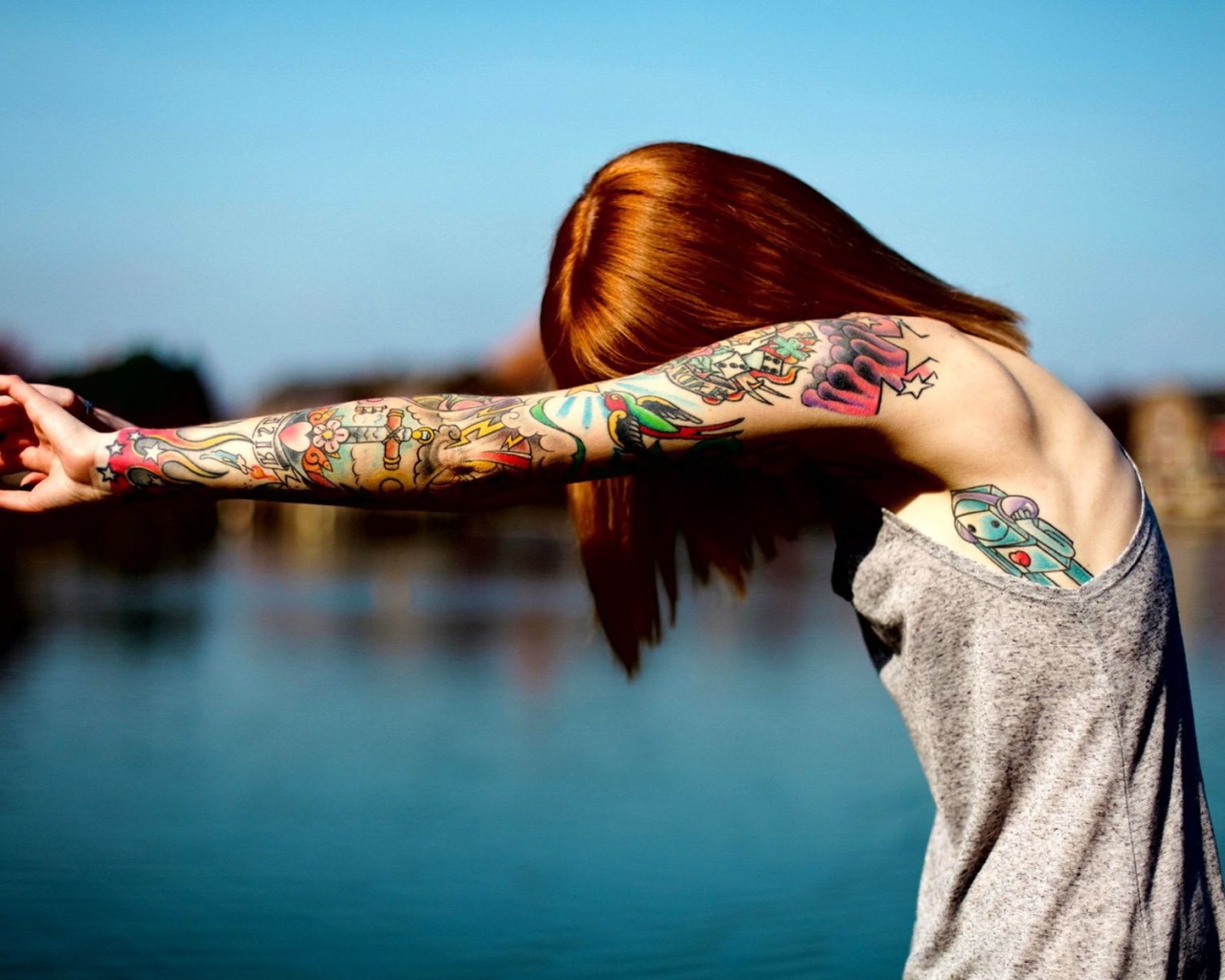 Woman with tattoo