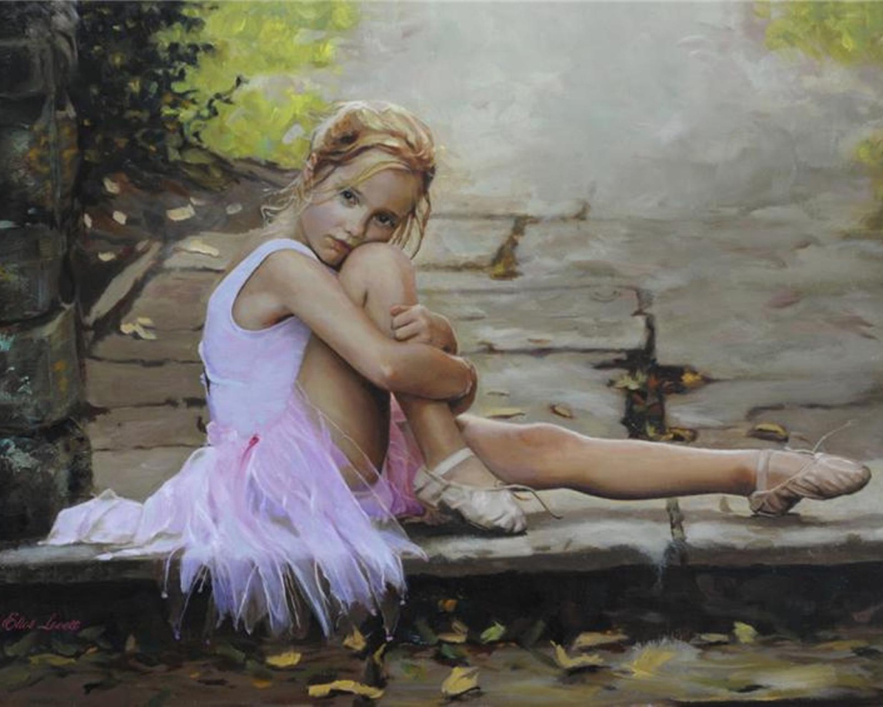 Юная балерина отдыхает