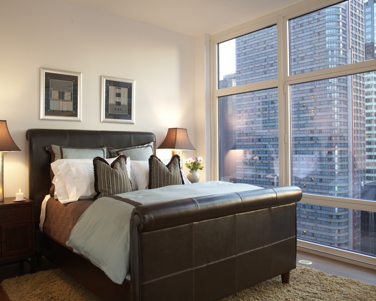 Спальня в городской квартире