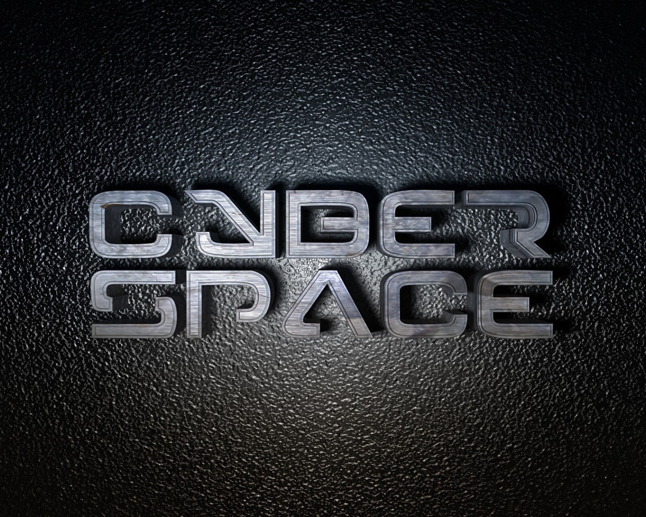 3Д надпись Кибер космос