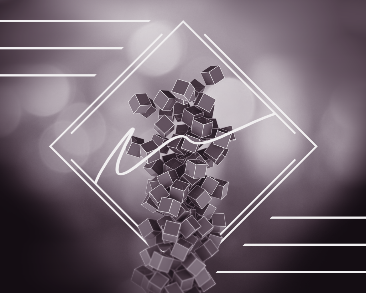 Столб из черных кубов 3Д