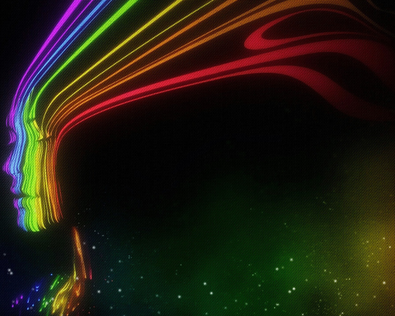 Абстрактное радужное лицо