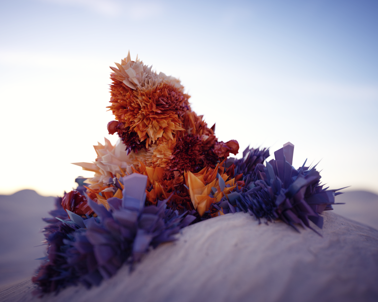 Абстрактная структура на песке