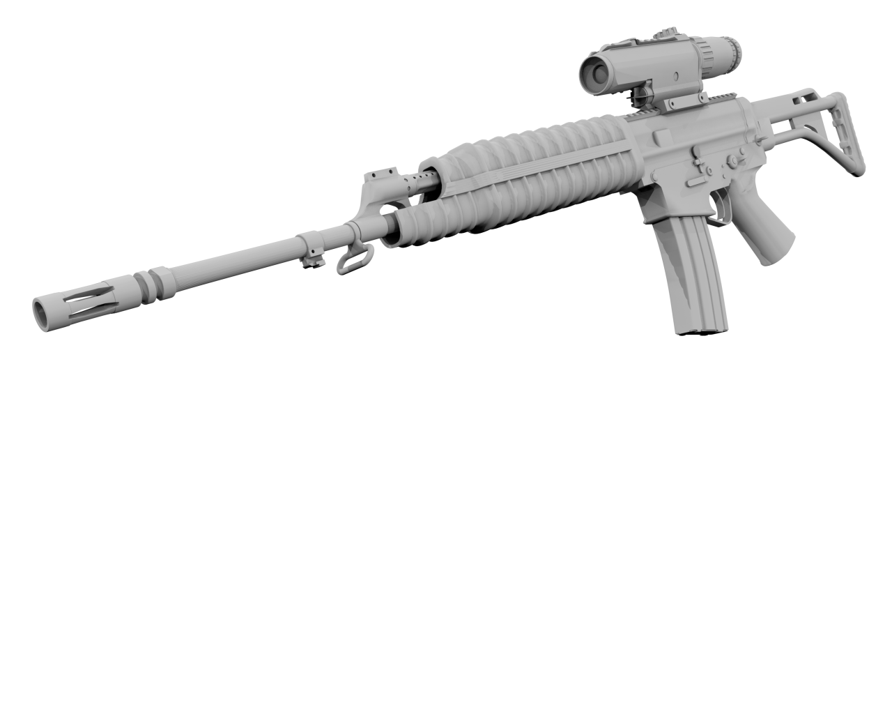 Штурмовая винтовка, 3Д модель