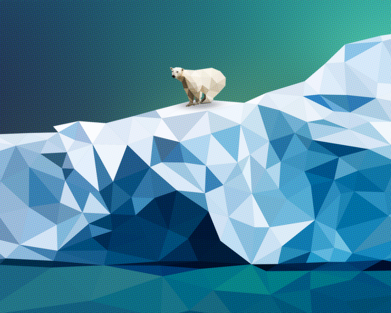 Медведь на леднике, 3Д графика