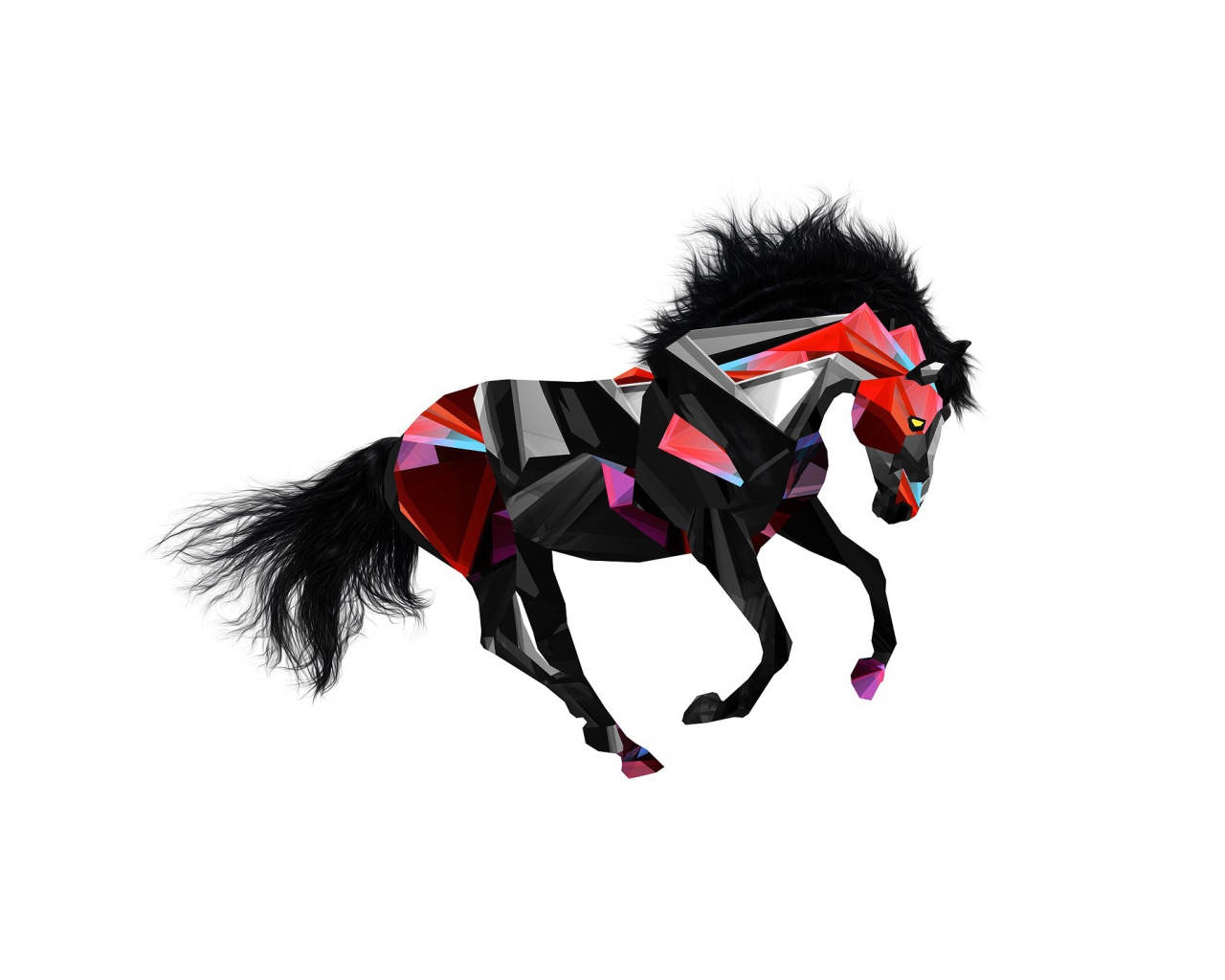 Черный конь, 3-Д графика