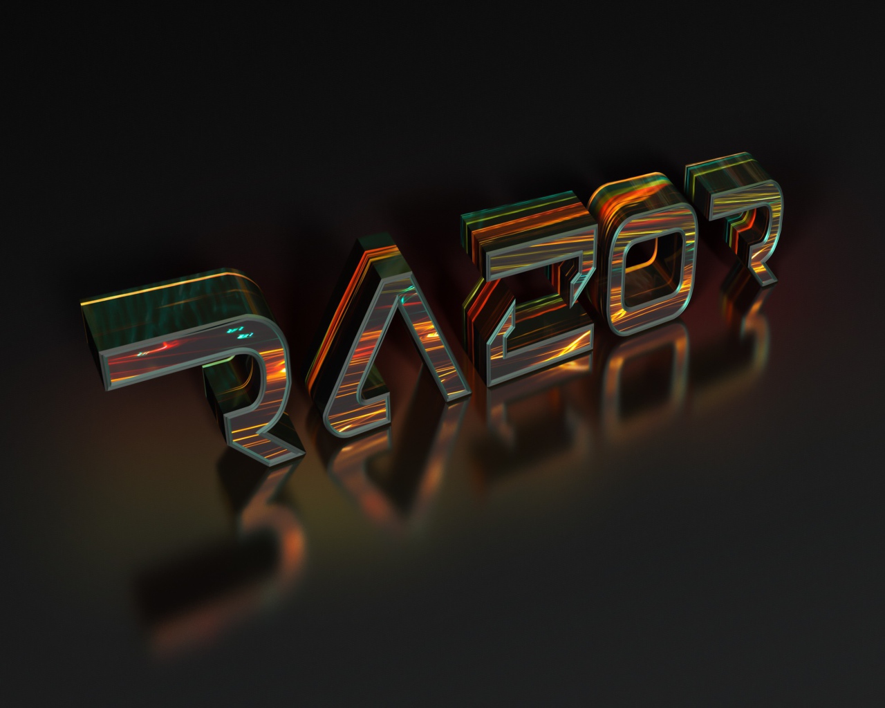 Надпись Razor, 3Д графика