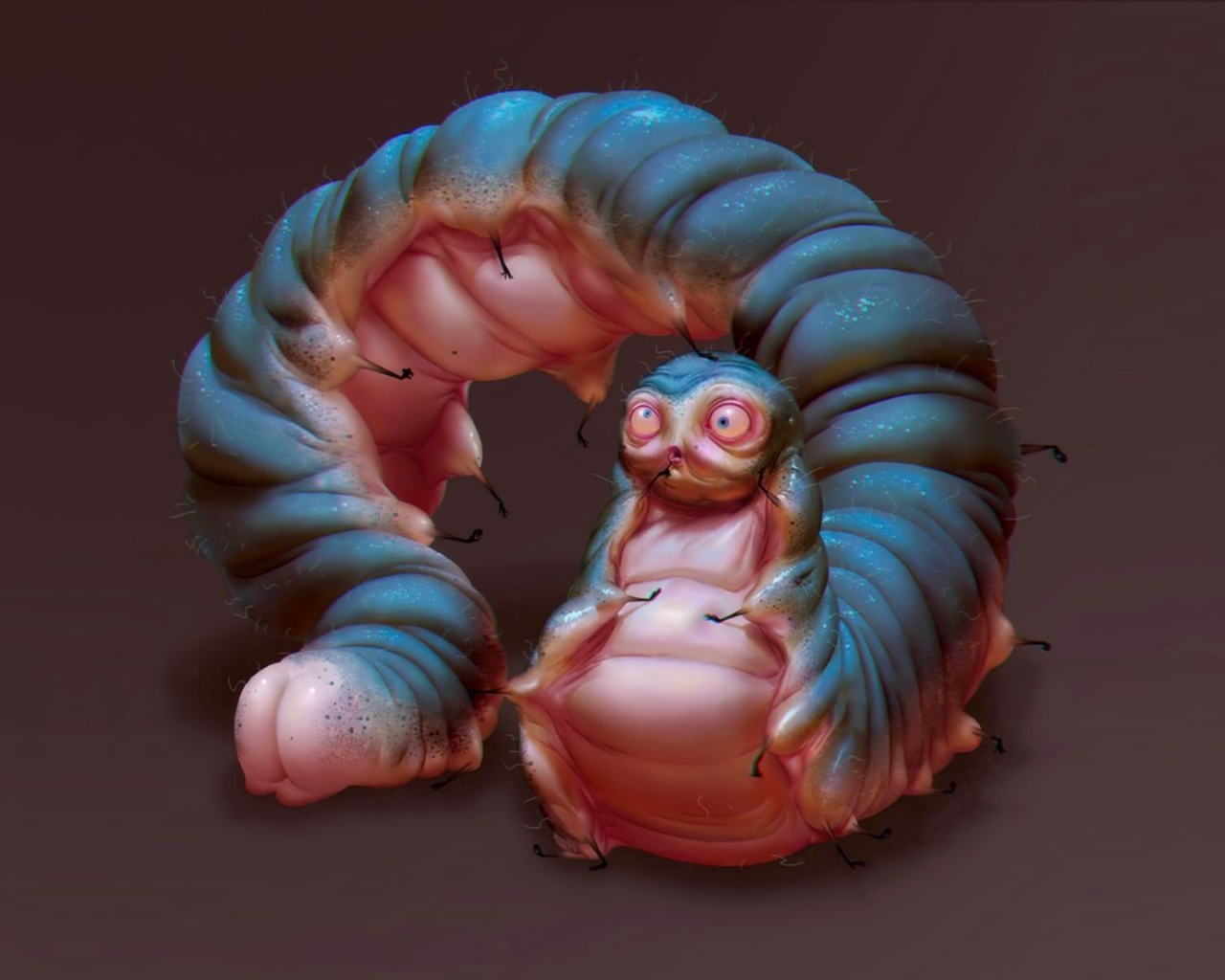 Гусеница, 3Д графика