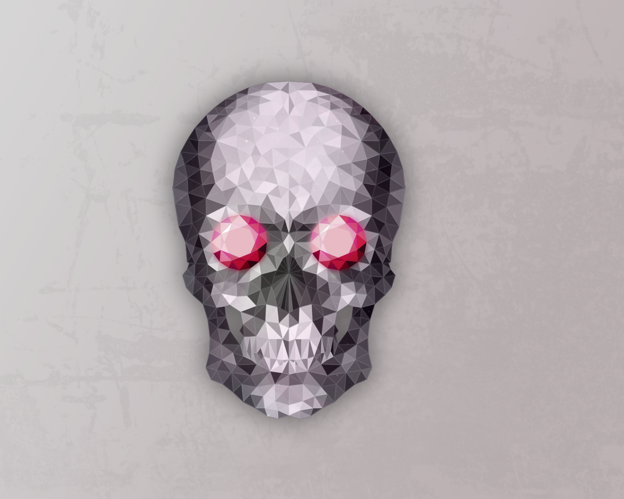 Кристальный красноглазый череп