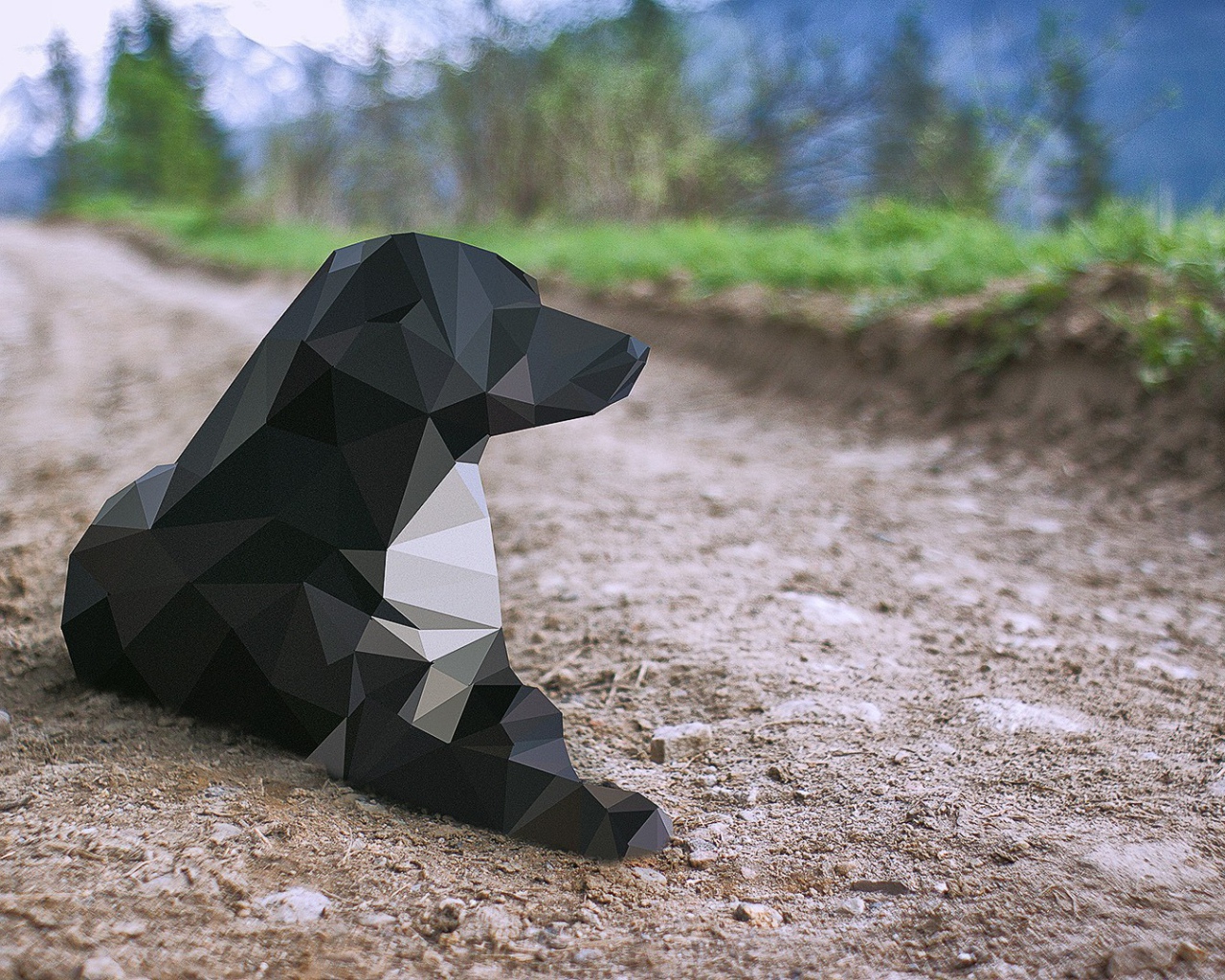 Кубическая черная собака