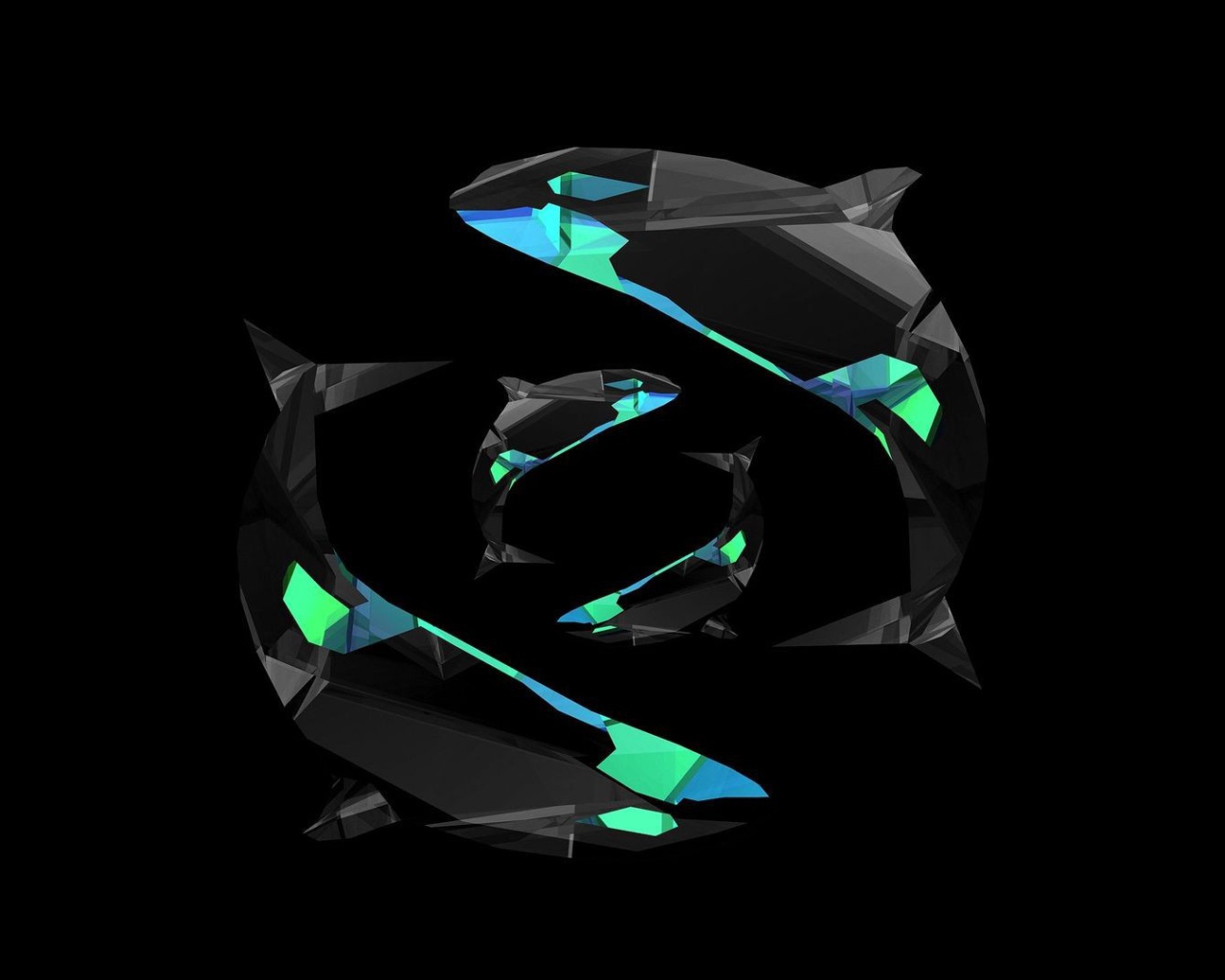 Дельфины, 3-Д графика