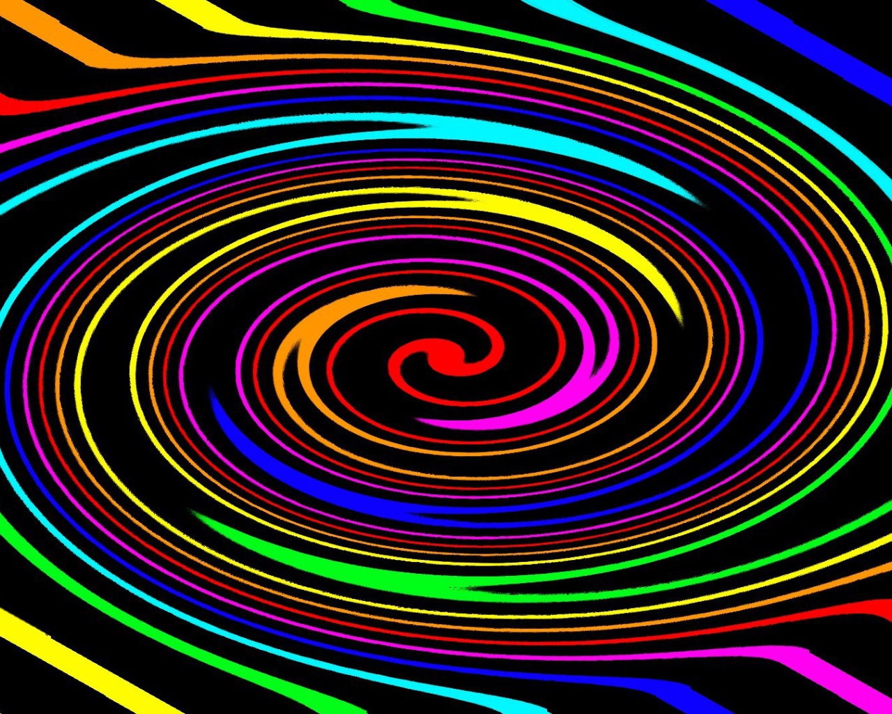 Воронка из радужных линий
