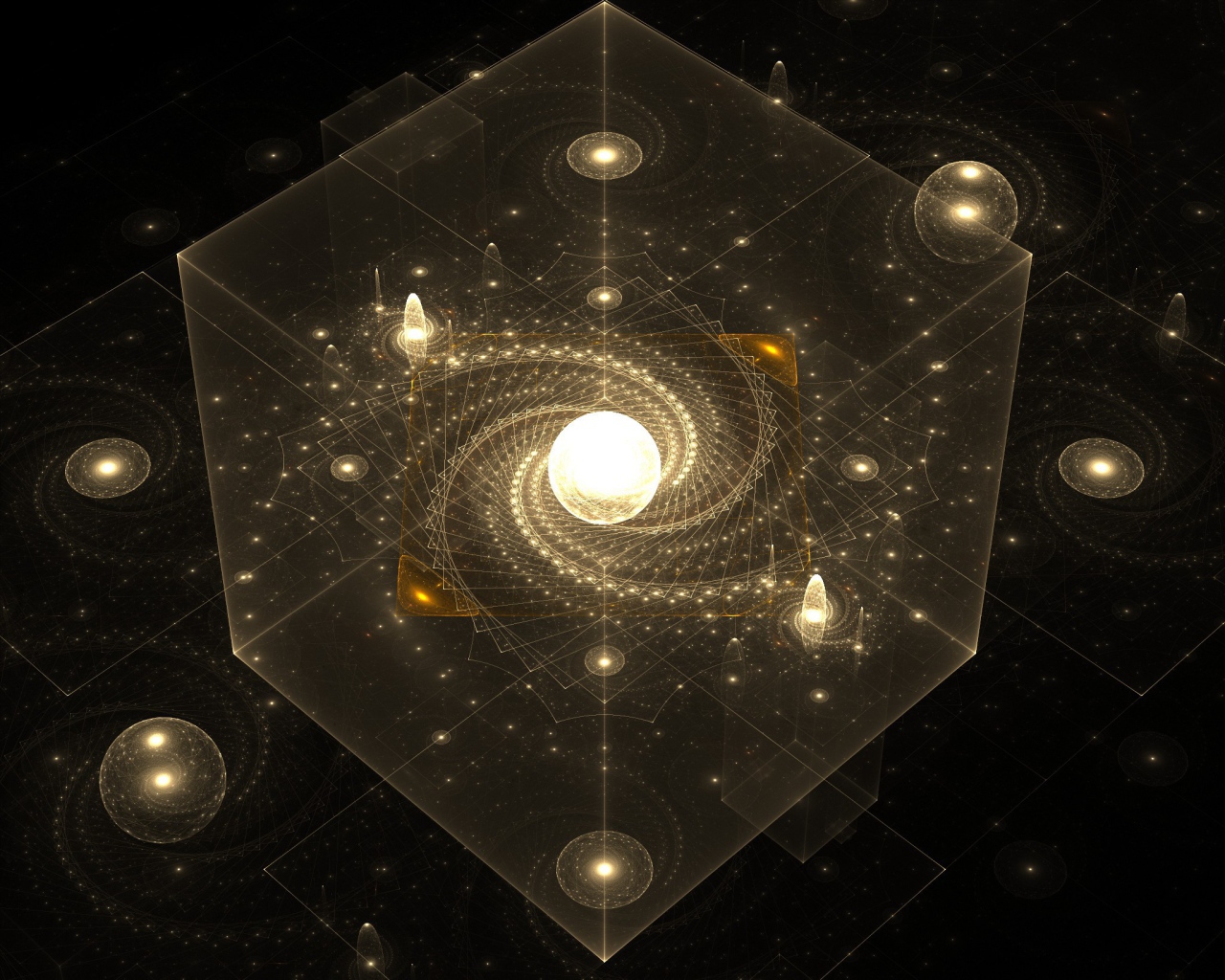 Галактика в прозрачном кубе