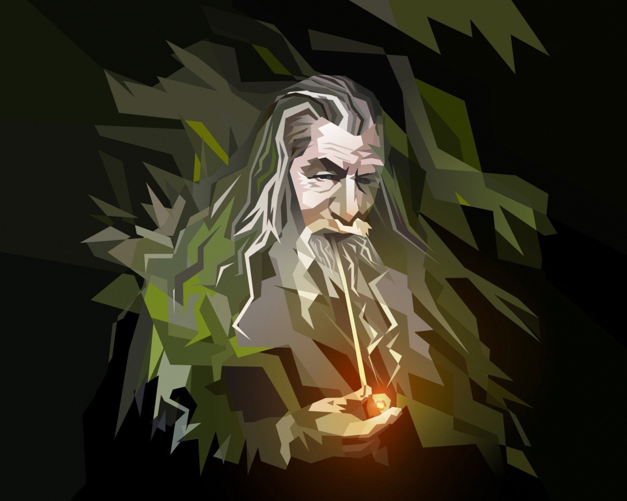 Гендальф курит трубку, 3Д графика