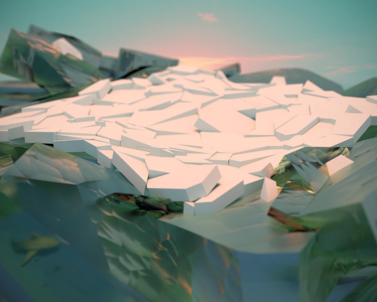 Ледник, 3Д графика