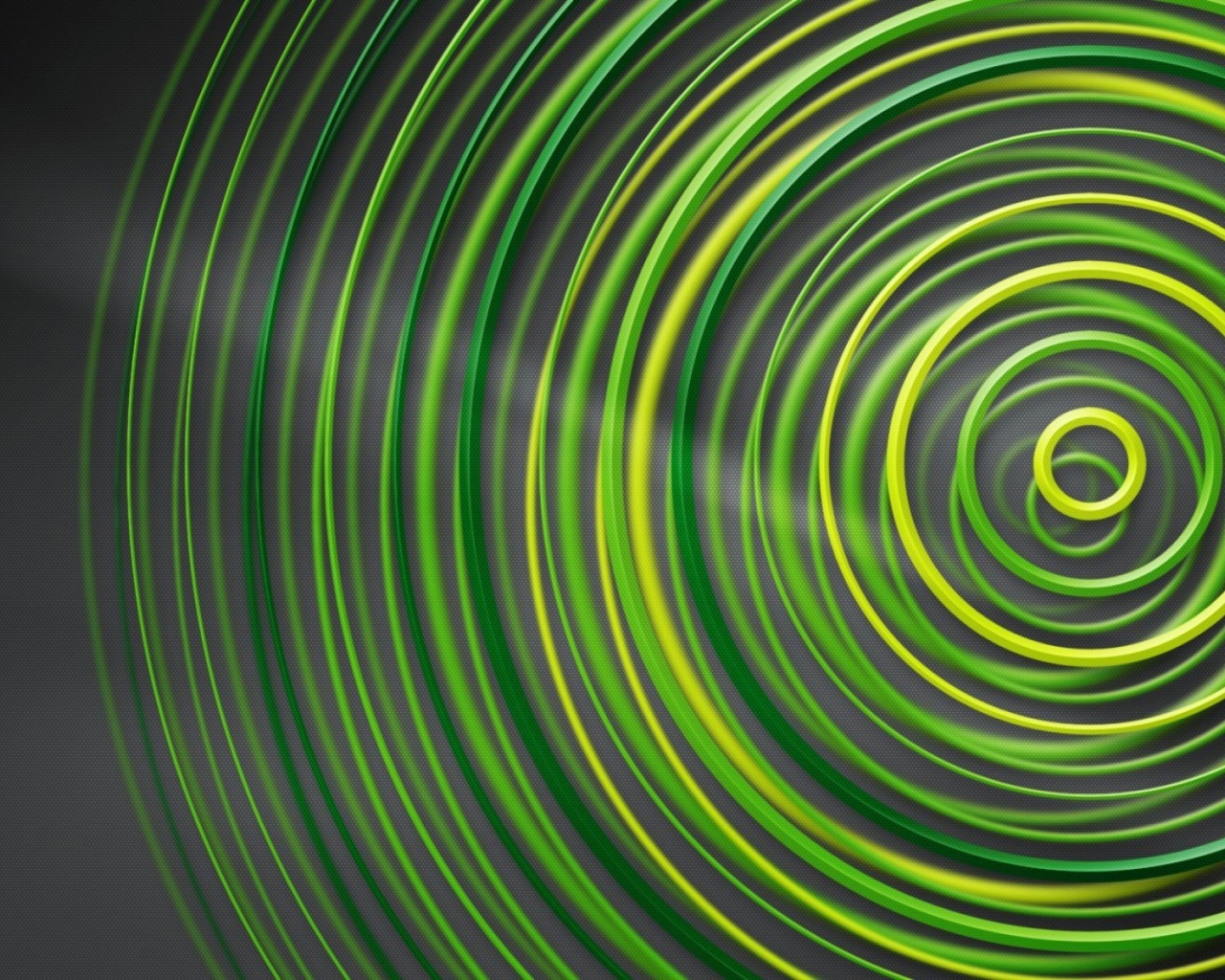 Зеленые круги на сером фоне, геометрия