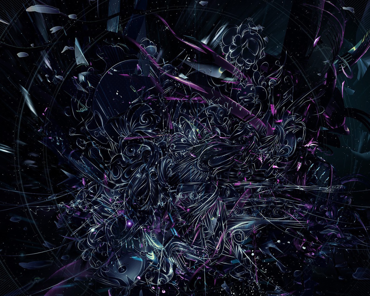 Переплетение абстрактных цветов