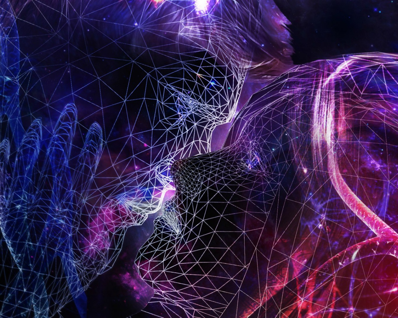 Целующиеся люди в 3Д