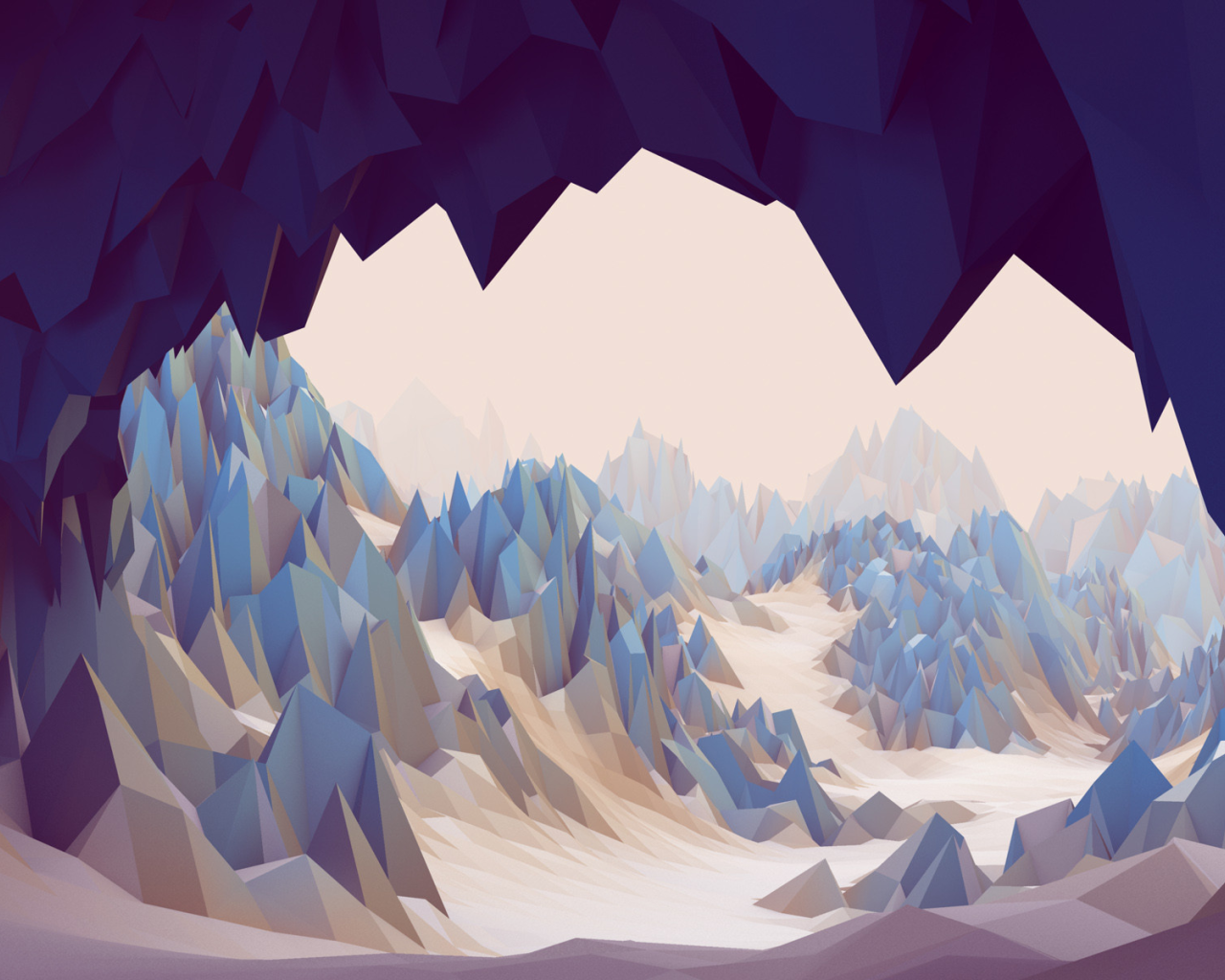 Горный пейзаж в 3Д