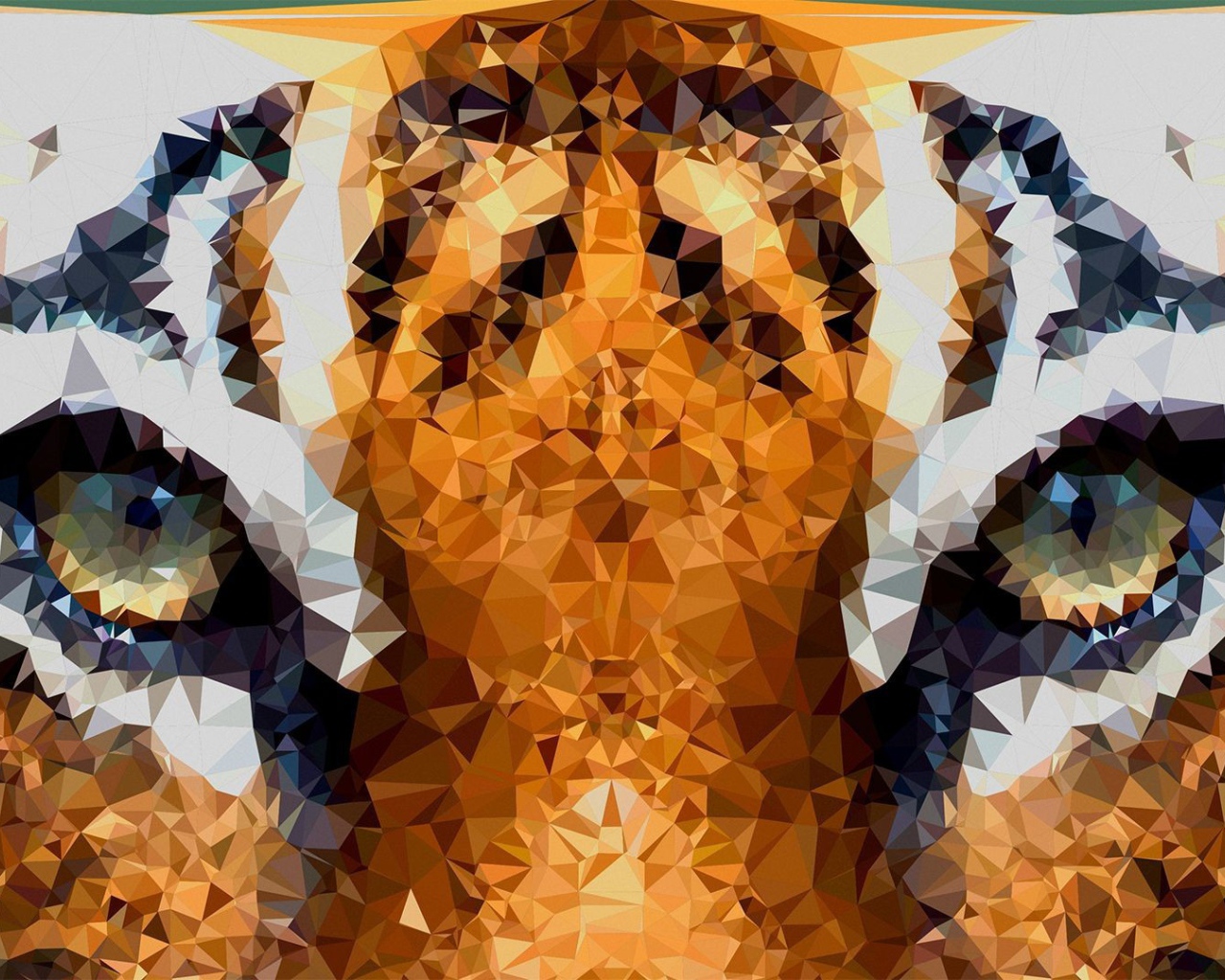 Морда тигра в 3Д графике