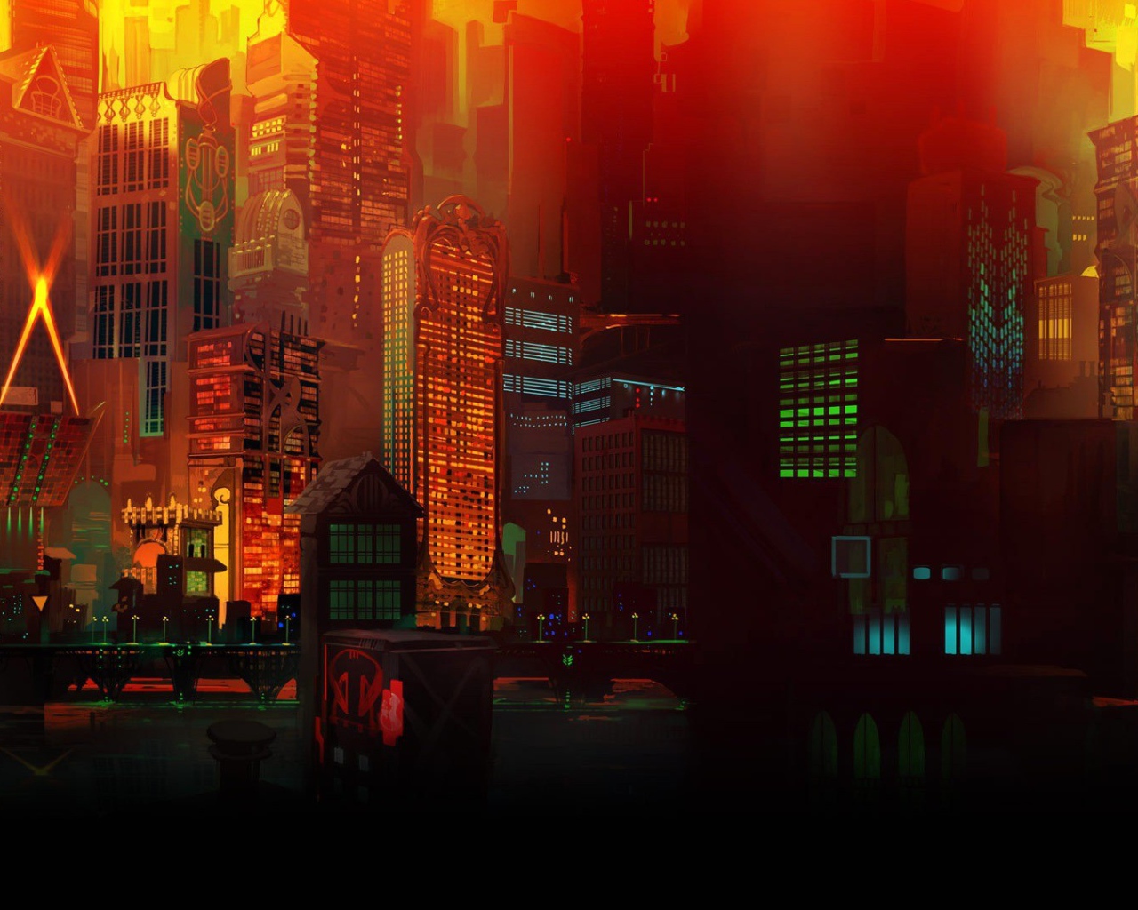 Ночной город, 3Д графика