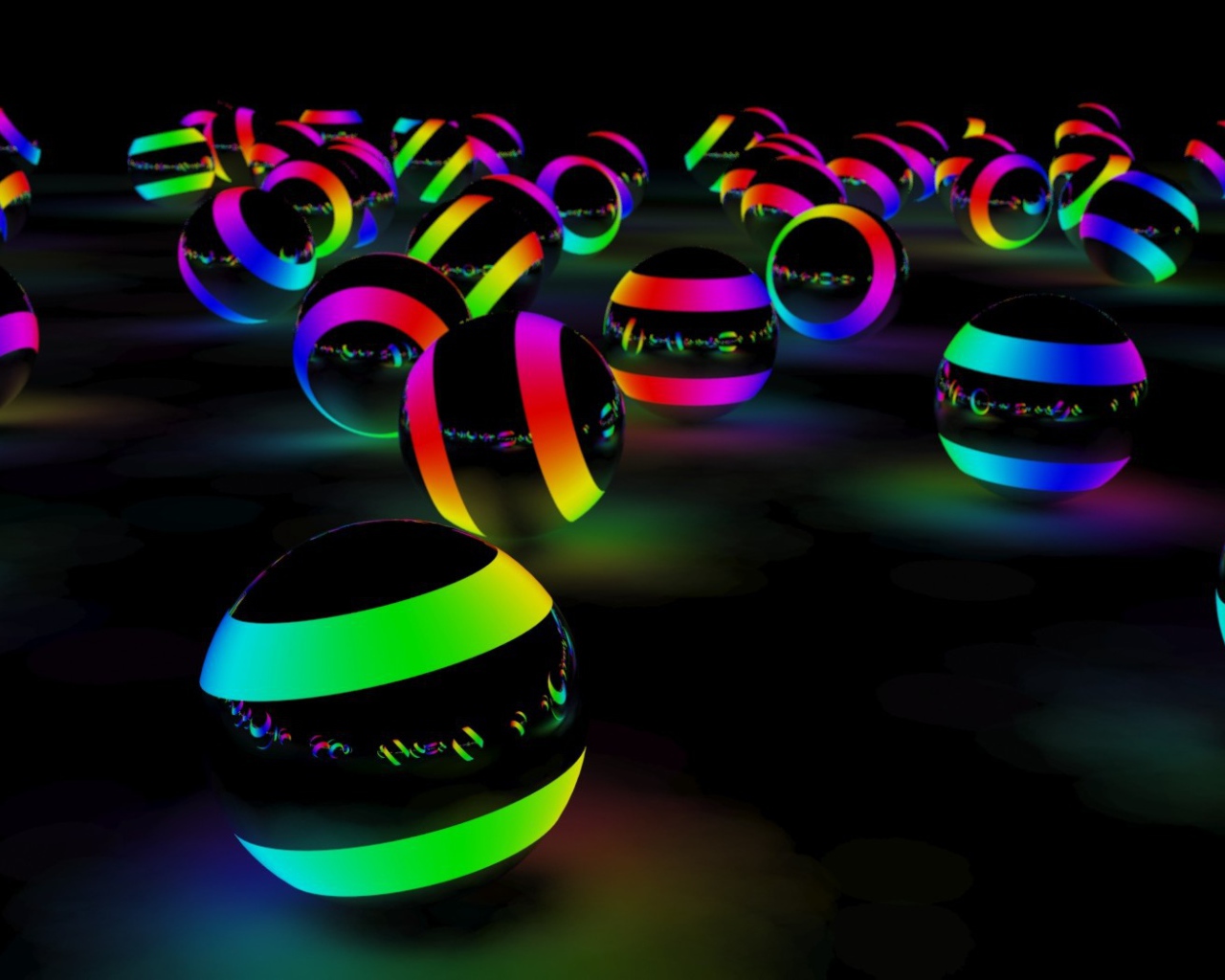 Радужные световые шары
