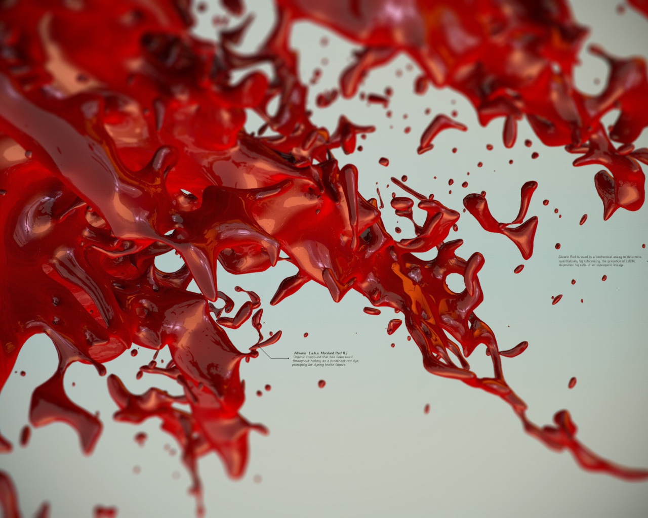 Красная кровь в 3-Д графике