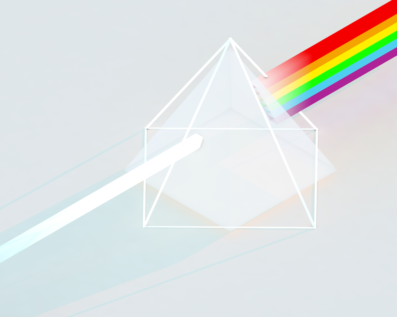 Преломление света в призме, 3Д графика