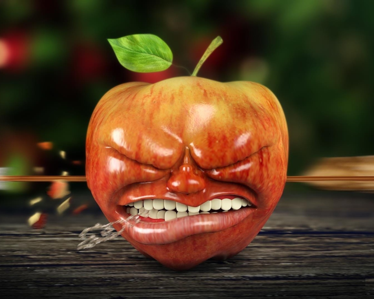 Грустное яблоко, 3Д модель