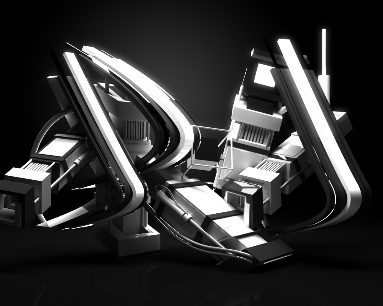 Серебряная 3Д структура