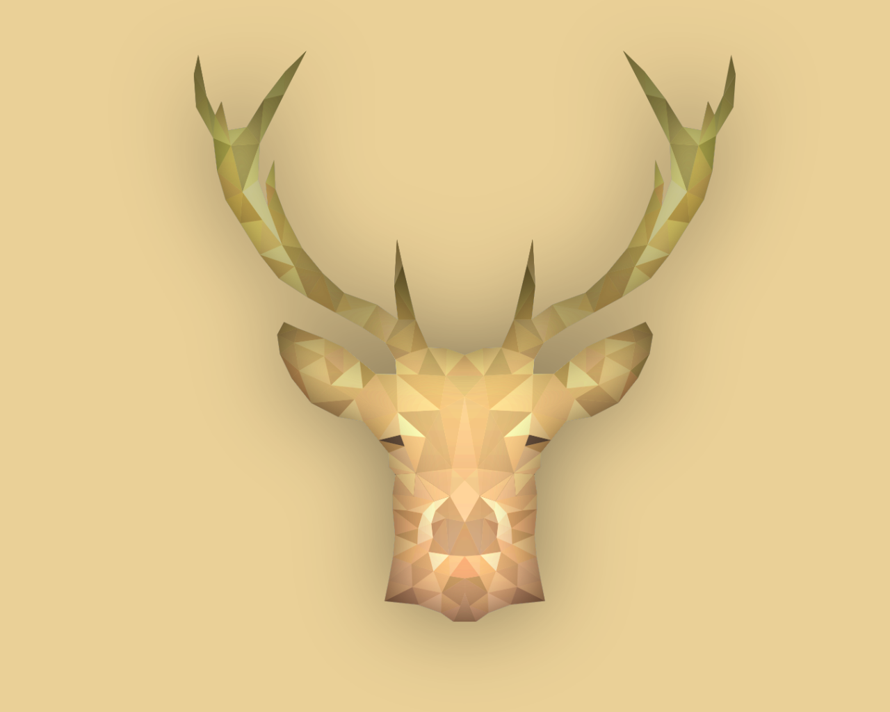 Голова оленя, светлый фон 3Д