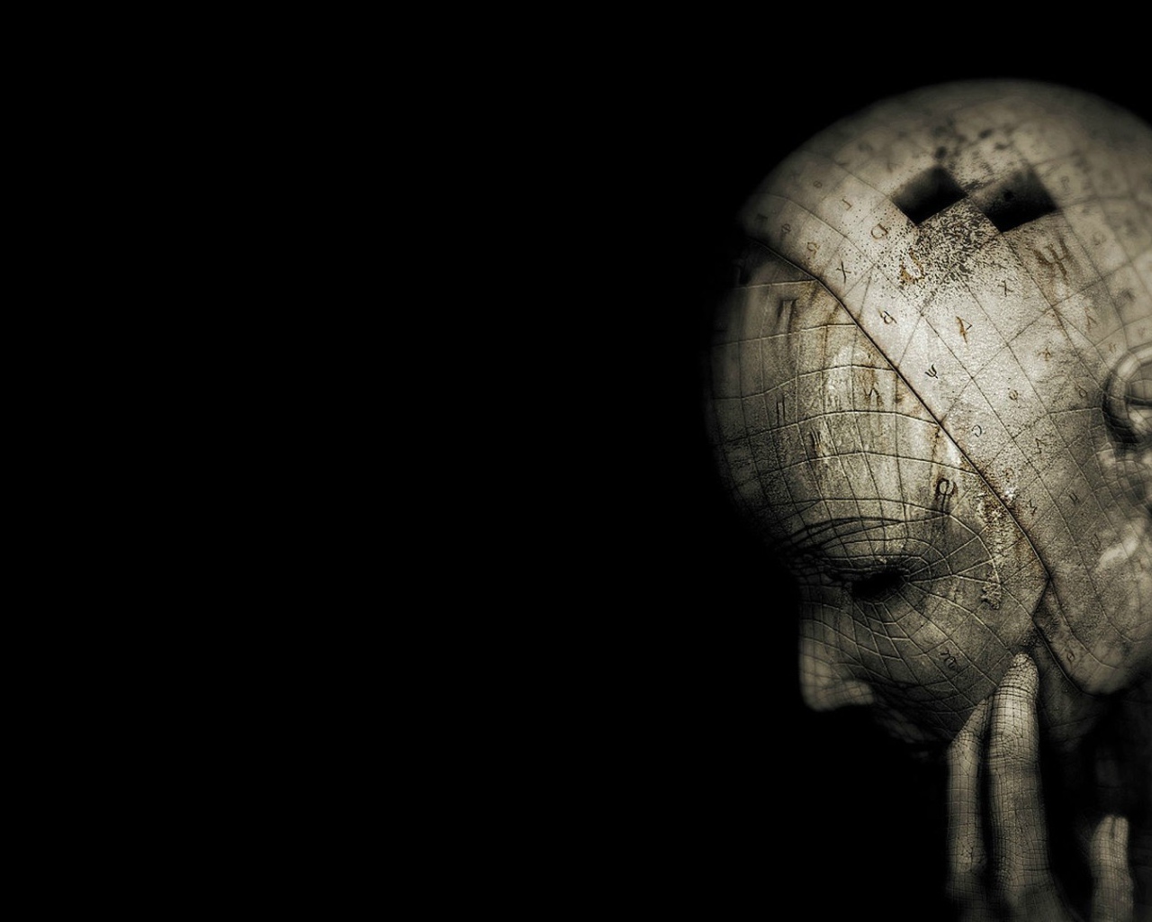 Голова из кубиков, 3Д графика