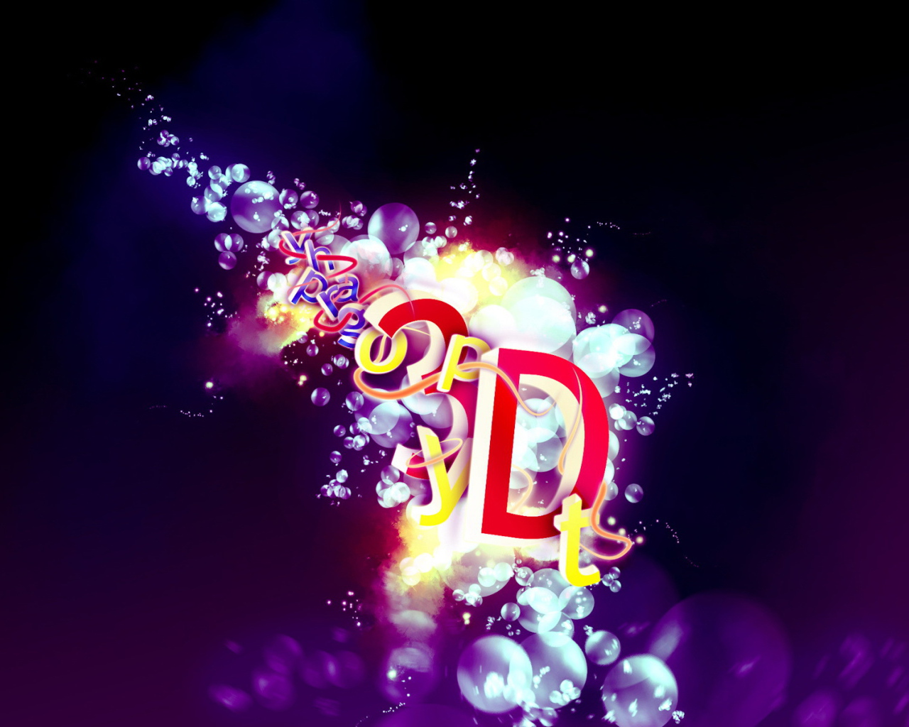 Надпись на пузырьках