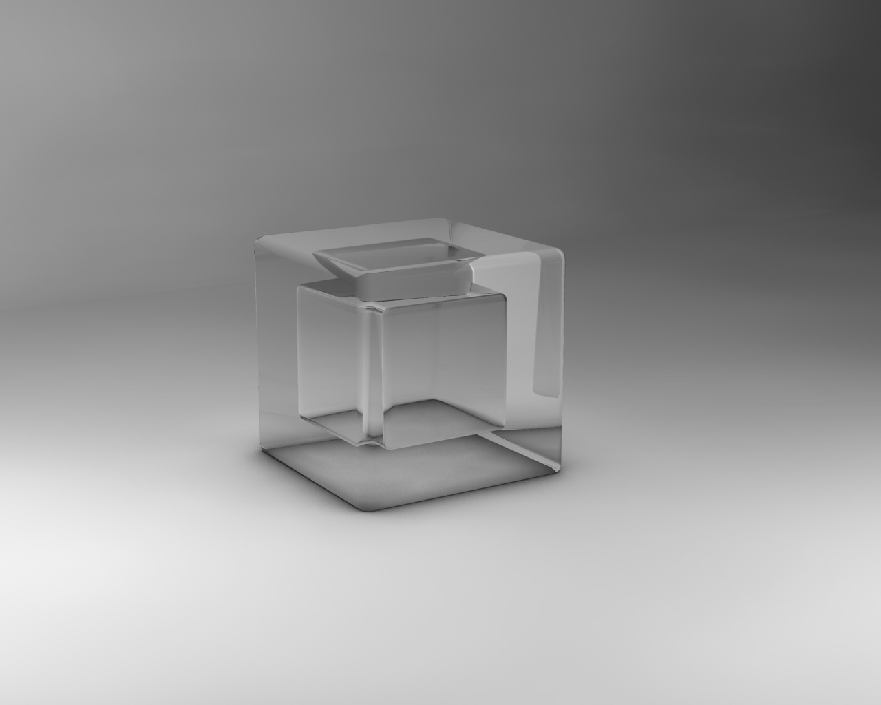 Прозрачный куб 3Д