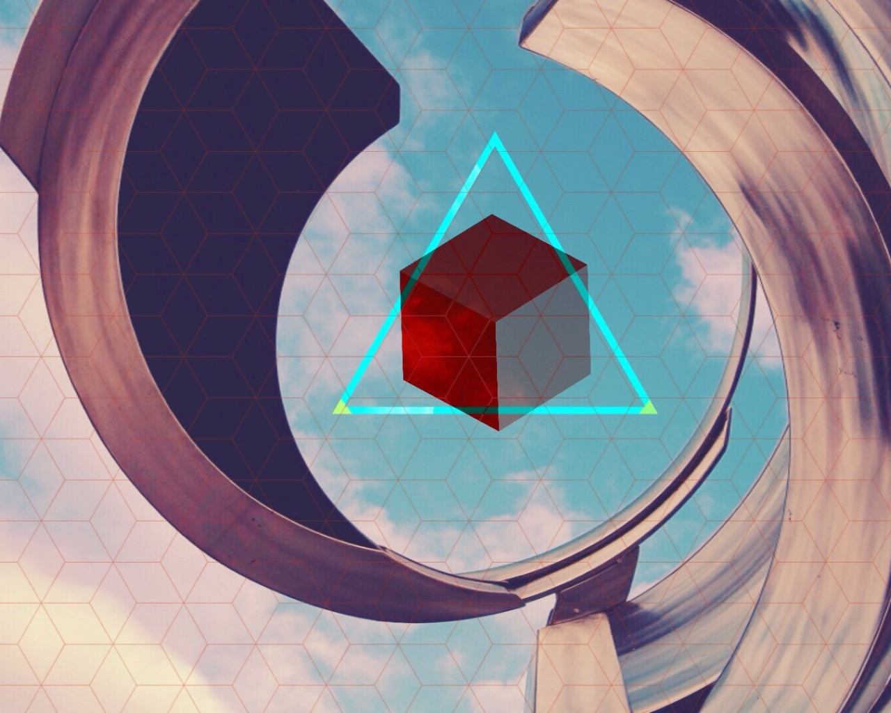 Треугольник на кубе