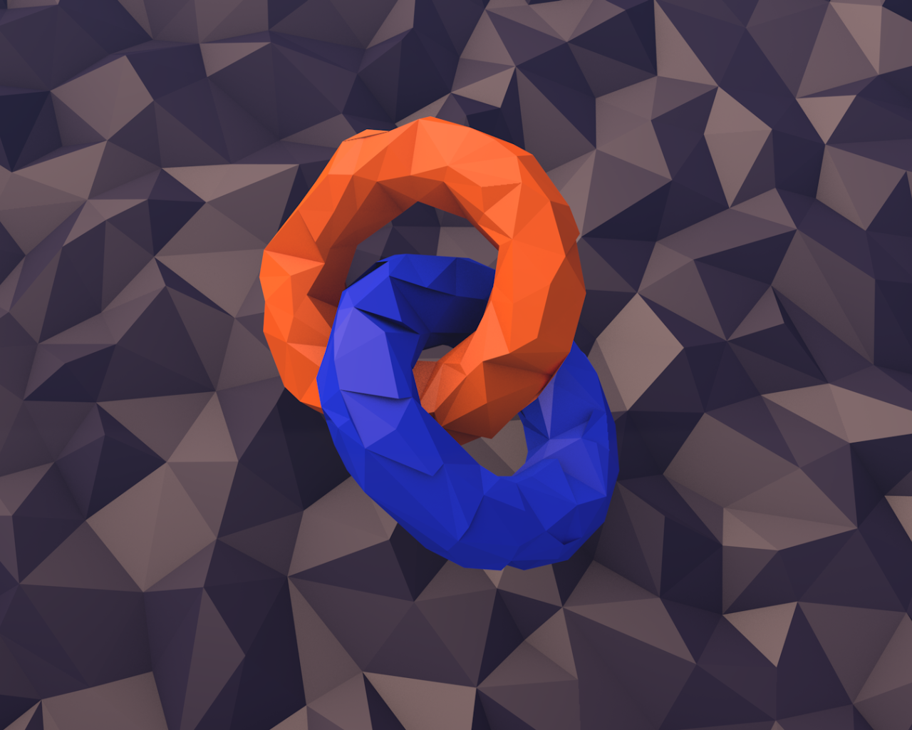 Два кольца на фоне 3Д