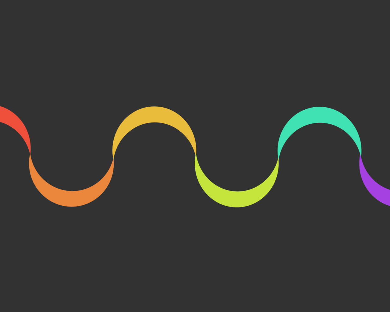 Волнистая разноцветная лента